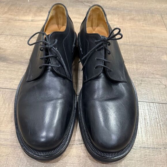 Bruno Magli Black Lace Up Loafers Men’s Size 13 Rotario 01001 Made Italy Caree‎ - Picture 1 of 12